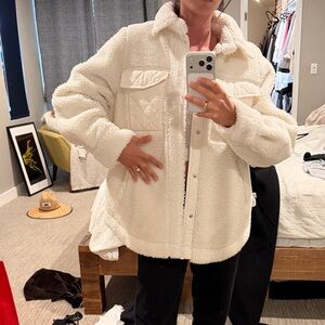 ALO Yoga Cream Teddy Jacket